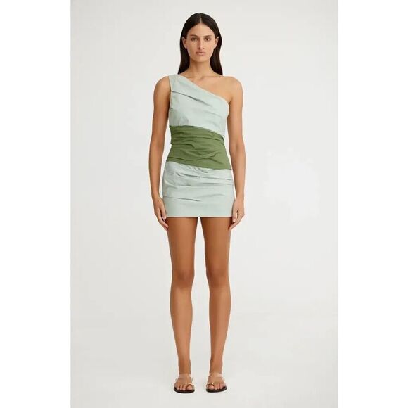 Significant Other Cecilia Mini Dress Color: Pesto Splice Sz 4 NWT$392 - Picture 1 of 8